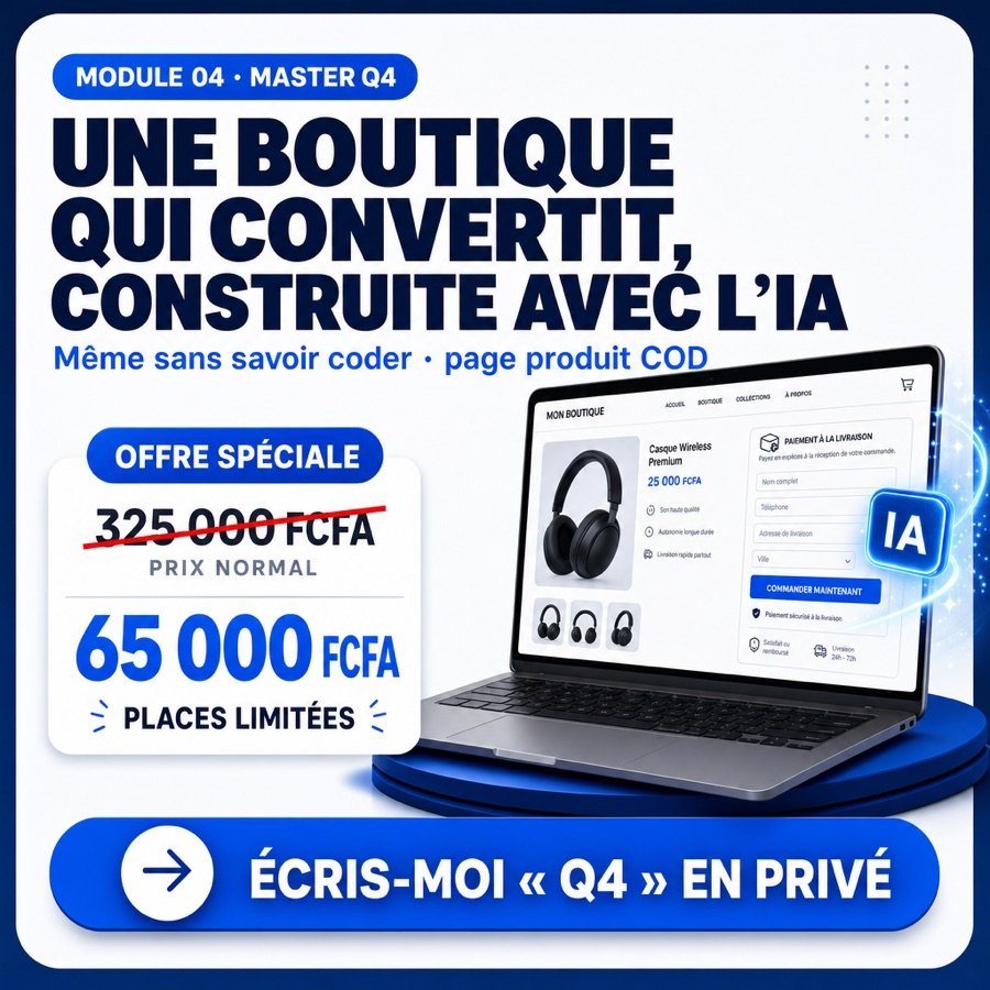 Une boutique qui convertit, construite avec l'IA